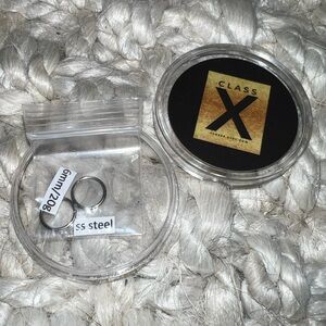 Set of Stainless Steel Hoop Rings / Jewelry
